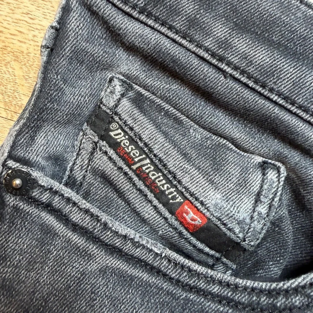 Diesel‎ D-Strukt Jeans Mens 32x32 Grey Slim Fit Distressed Faded Denim 0098B